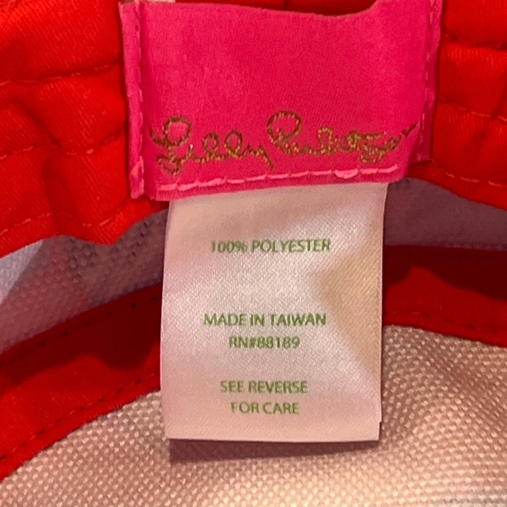 Lilly Pulitzer Bucket Hat Womens One Size Blue Pink‎ Floral Tropical Wide Brim